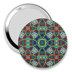 Farbenpracht Kaleidoscope Art 3  Handbag Mirrors by Pakrebo