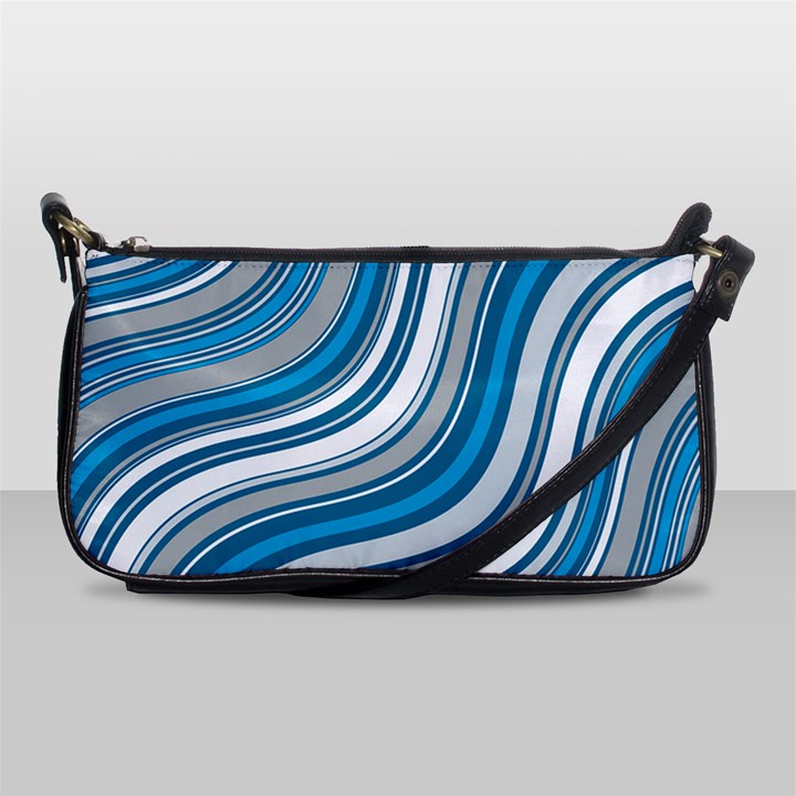 Blue Wave Surges On Shoulder Clutch Bag