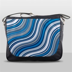 Blue Wave Surges On Messenger Bag by WensdaiAmbrose