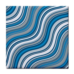 Blue Wave Surges On Tile Coasters by WensdaiAmbrose