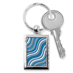 Blue Wave Surges On Key Chains (rectangle)  by WensdaiAmbrose