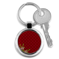 Vivid Burgundy & Heather Key Chains (round)  by WensdaiAmbrose