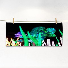 Dragon Lights Turtle Hand Towel by Riverwoman