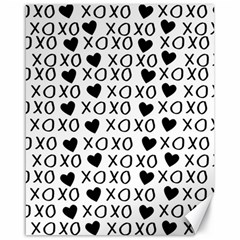 Xo Valentines Day Pattern Canvas 16  X 20  by Valentinaart