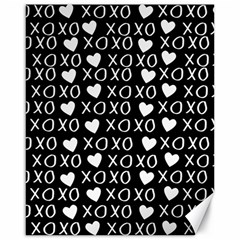 Xo Valentines Day Pattern Canvas 16  X 20  by Valentinaart