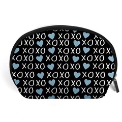 Xo Valentines Day Pattern Accessory Pouch (large) by Valentinaart