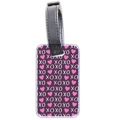 Xo Valentines Day Pattern Luggage Tags (two Sides) by Valentinaart