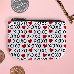 Xo Valentines Day Pattern Mini Coin Purse by Valentinaart