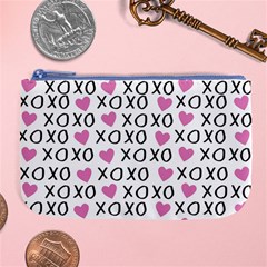 Xo Valentines Day Pattern Large Coin Purse by Valentinaart