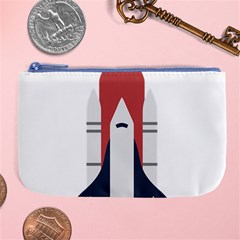 Planet Planets Rocket Shuttle Large Coin Purse by Wegoenart