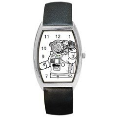 Astronaut Space Exploration Helmet Barrel Style Metal Watch by Wegoenart