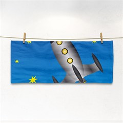 Rocket Spaceship Space Travel Nasa Hand Towel by Wegoenart