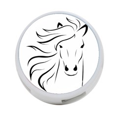 Animal Equine Face Horse 4-port Usb Hub (two Sides) by Wegoenart