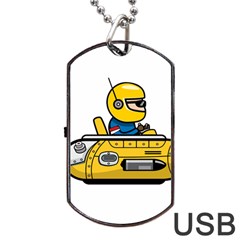 Cartoon Space Racer Galaxy Science Dog Tag Usb Flash (one Side) by Wegoenart