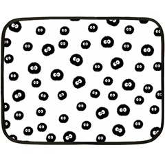 Totoro - Soot Sprites Pattern Fleece Blanket (mini) by Valentinaart