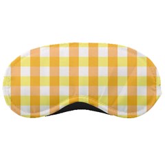 Gingham Duo Orange On Yellow Sleeping Masks by retrotoomoderndesigns