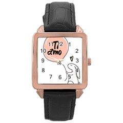 Ti Amo Lapin Rose Gold Leather Watch  by alllovelyideas