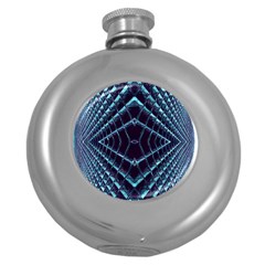 Sci Fi Texture Futuristic Design Round Hip Flask (5 Oz) by Pakrebo