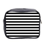 Black Stripes Mini Toiletries Bag (Two Sides) Back