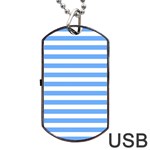 Blue Stripes Dog Tag USB Flash (One Side) Front