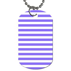 Lilac Purple Stripes Dog Tag (one Side) by snowwhitegirl