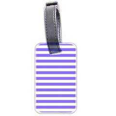 Lilac Purple Stripes Luggage Tags (two Sides) by snowwhitegirl