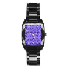 Nerdy Glasses Purple Stainless Steel Barrel Watch by snowwhitegirl