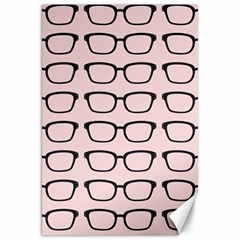 Nerdy Glasses Pink Canvas 20  X 30  by snowwhitegirl