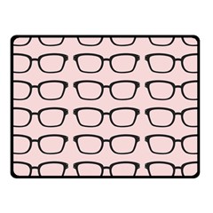 Nerdy Glasses Pink Fleece Blanket (small) by snowwhitegirl