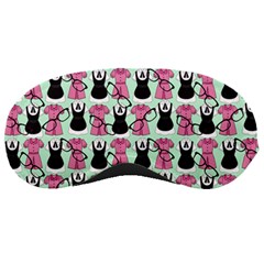 Waitress Uniform Dresses Nerdy Glasses Pattern Green Sleeping Masks by snowwhitegirl