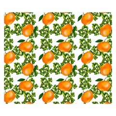 Citrus Tropical Orange White Double Sided Flano Blanket (small)  by snowwhitegirl