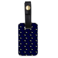 Eyes Blue Plaid Luggage Tags (one Side)  by snowwhitegirl