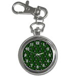 Eyes Green Plaid Key Chain Watches Front