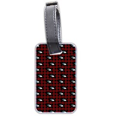 Eyes Red Plaid Luggage Tags (two Sides) by snowwhitegirl