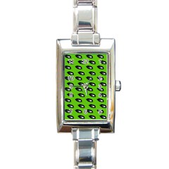 Eyes Green Rectangle Italian Charm Watch by snowwhitegirl