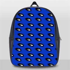 Eyes Blue School Bag (large) by snowwhitegirl