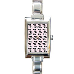 Eyes Pink Rectangle Italian Charm Watch by snowwhitegirl