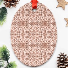 Ornamental Brown Oval Ornament (two Sides) by snowwhitegirl