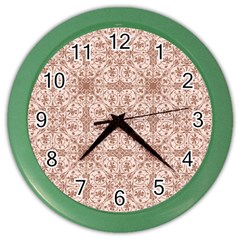 Ornamental Brown Color Wall Clock by snowwhitegirl