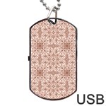 Ornamental Brown Dog Tag USB Flash (Two Sides) Back