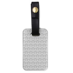 Damask Grey Luggage Tags (one Side)  by snowwhitegirl