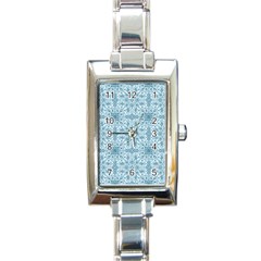 Ornamental Blue Rectangle Italian Charm Watch by snowwhitegirl