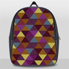 Fall Geometric Pattern School Bag (large) by snowwhitegirl