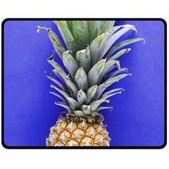 Pineapple Blue Fleece Blanket (medium)  by snowwhitegirl