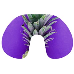 Pineapple Purple Travel Neck Pillows by snowwhitegirl