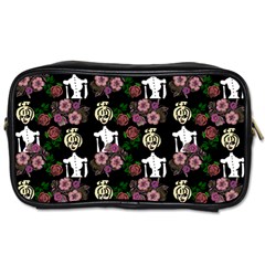 Victorian Girl Black Toiletries Bag (two Sides) by snowwhitegirl