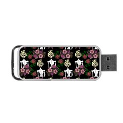 Victorian Girl Black Portable Usb Flash (two Sides) by snowwhitegirl