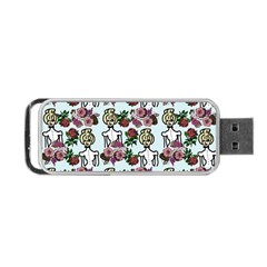 Victorian Girl Blue Portable Usb Flash (two Sides) by snowwhitegirl