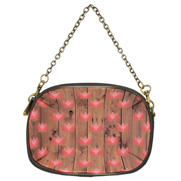 Zen Lotus Wood Wall Chain Purse (Two Sides)