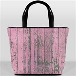 Old Pink Wood Wall Bucket Bag Back